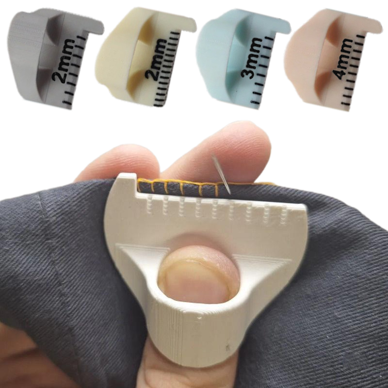 Sewing Needle Gauge Measuring Tool, Finger Ruler Sewing Template For Equal Stitches, Finger Protector, DIY Stitching Guide Tool