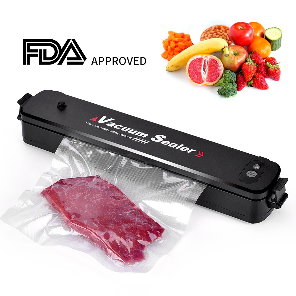 Vacuum Bag Sealing Machine Electric Vacuum Sealer Vaccum Pouch Packaging Machine With 15pc Bags Free Food Fish Fruit Meat Packer