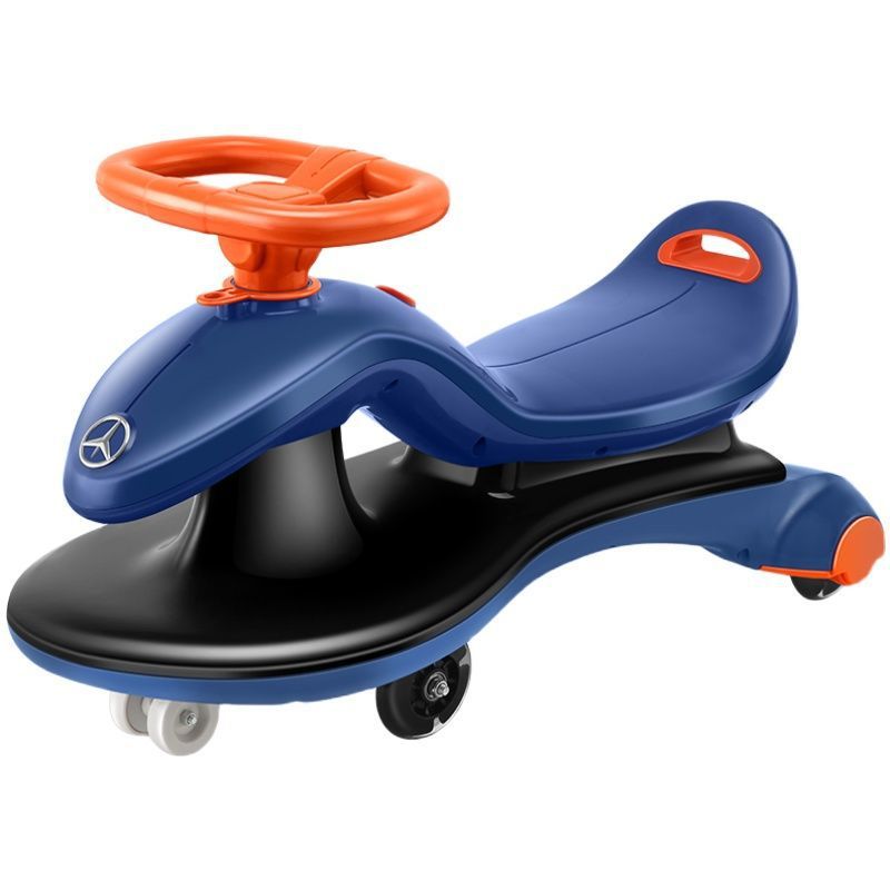 Bambini 3-6 anni Baby genitori e bambini con altalena auto silenziosa Wan-wheel Anti-roll musica scorrevole auto torsione auto