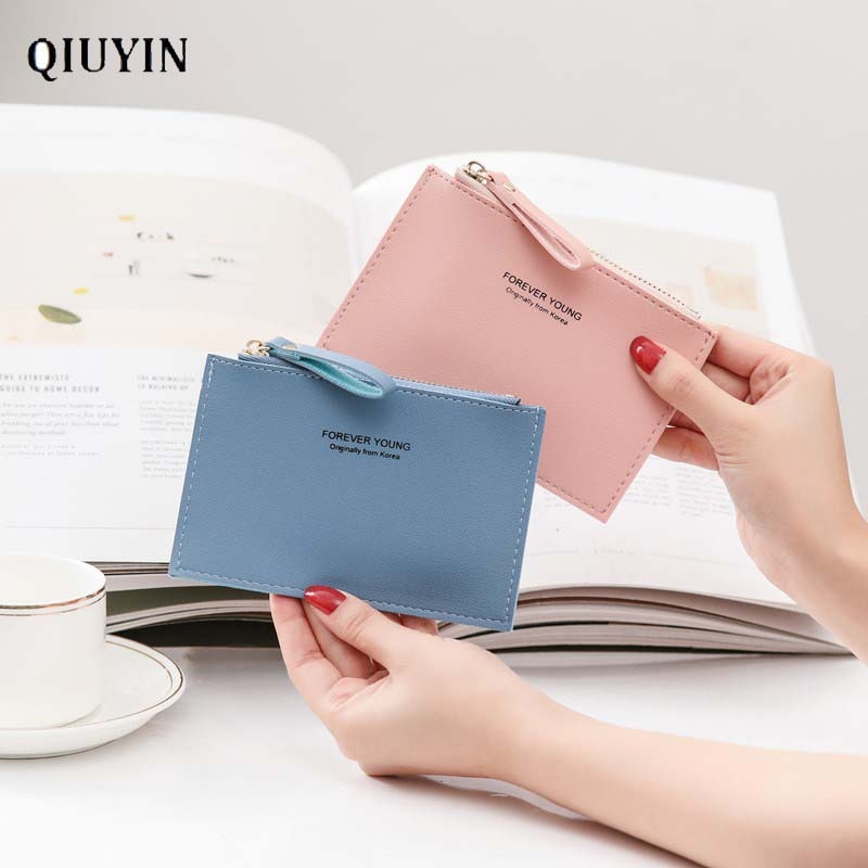 Qiuyin célèbre rétro court coréen portefeuille femmes sacs en cuir portefeuille pochette porte-monnaie mince sac mignon sac à main Minnie
