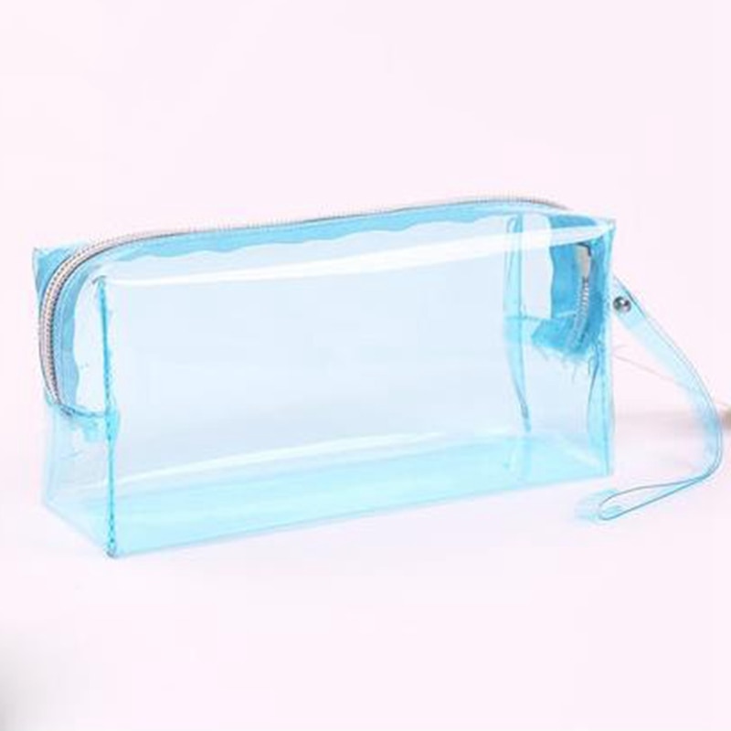 Nueva cartuchera escolar transparente sencilla a la , caja de lápices de gran capacidad, bolsa de almacenamiento, papelería, , útiles escolares: LB