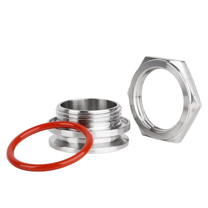 1.5” Tri-Clover Weldless Bulkhead Compression Fitting Homebrew Bulkehad 304 Stainless Steel Homebrew Kettle Tri Clamp Bulkhead