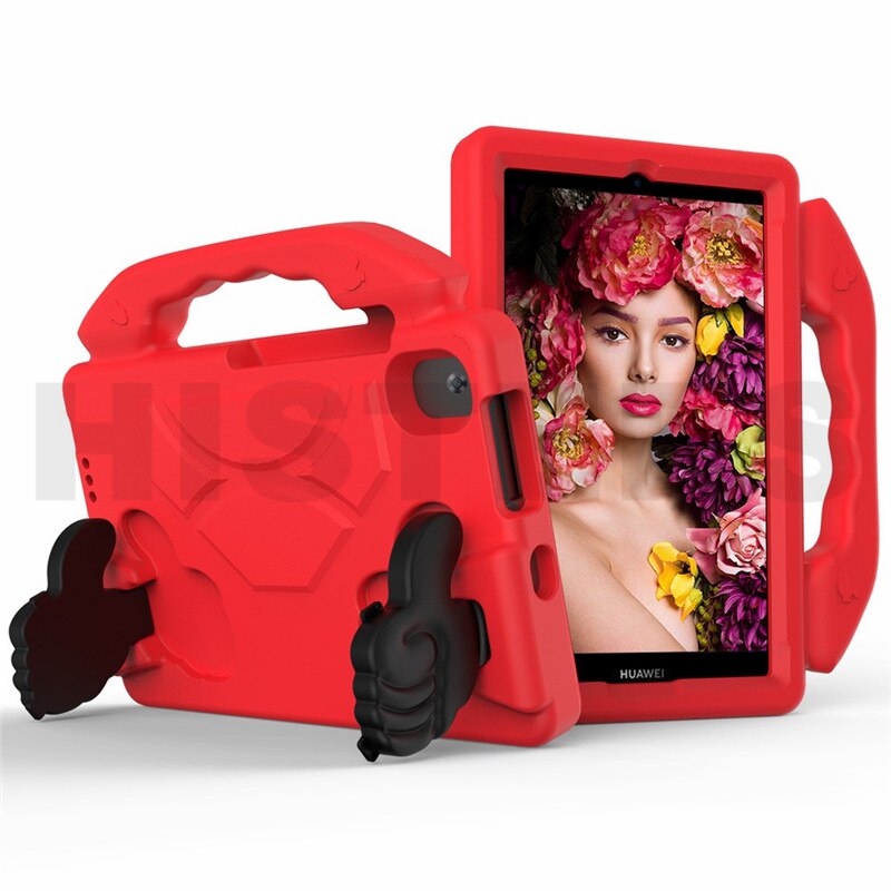 Kinderen Veilig Eva Shockproof Shell Voor Huawei Matepad T8 8 "Tablet Pc Model: kobe2-L03 Kob2-L09 Draagbare Kickstand Cover Case: Rood
