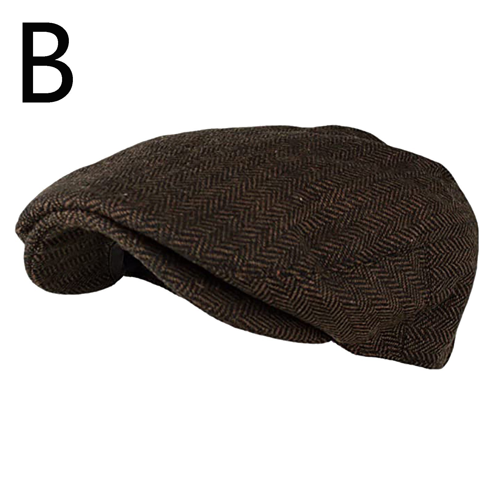 Autumn Winter Men Cap Hats Berets British Western Style Wool Advanced Flat Ivy Cap Classic Vintage Striped Beret Cap