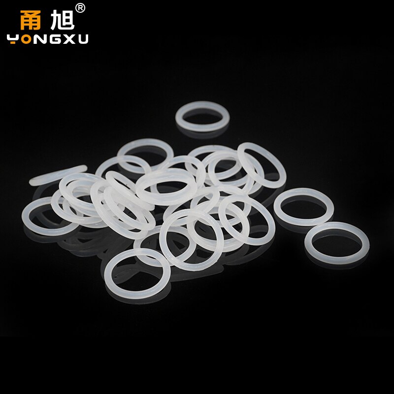 VMQ O squillare Guarnizione di tenuta Spessore CS2.4mm OD7-100mm Anello in gomma siliconica Isolamento Rondella impermeabile Nontoxi Assortimento bianco