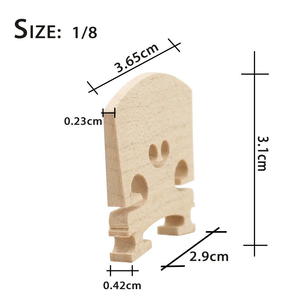 Violin Bridge Maple Wood Material Violin Code for 4/4 3/4 1/2 1/4 1/8 Size Violin Instrument Accessory
