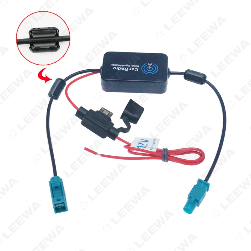 LEEWA 12V 12V autoradio antenne antenne signaalversterker voor auto met FAKRA II-connector # CA1051