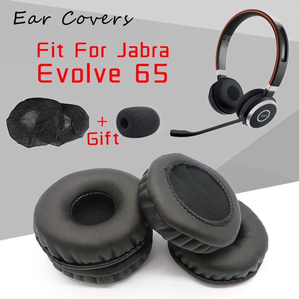 Oorkussens Voor Jabra Evolve 65 Hoofdtelefoon Oordopjes Vervanging Headset Oor Pad Pu Leer Spons Schuim