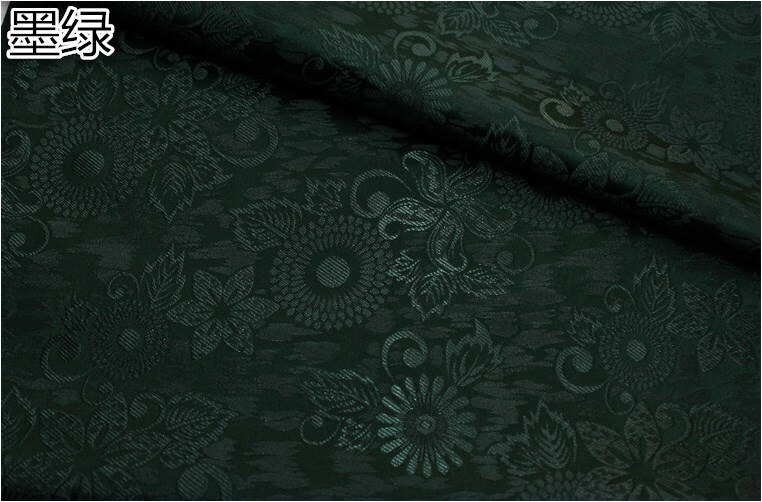 CF943 12 couleurs chinois traditionnel soie brocart tissu chinois mariage vêtements taie d'oreiller tissus bricolage matériaux Textiles de maison: dark green