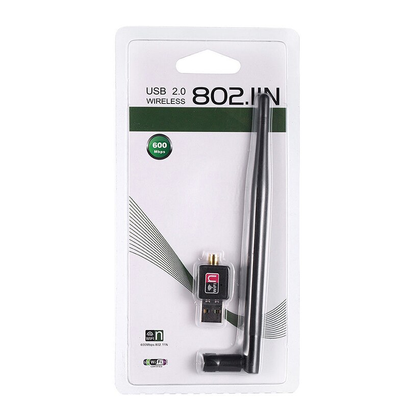 Adaptador Wifi inalámbrico USB 600/900mbps 802.11b/gn adaptador USB Ethernet receptor de tarjeta de red wi-fi para Windows Mac PC: 600M