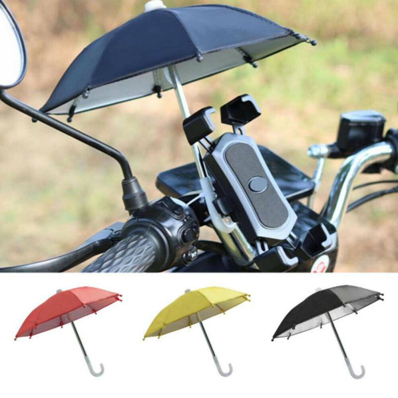 Fiets Telefoon Houder Zonnescherm Mini Paraplu Bescherming Waterdichte Zon Bike Fietsen Mobiele Telefoon Parasol Fiets Accessoires