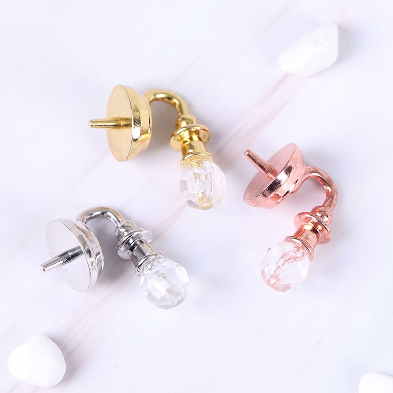 1Pair 1:12 Dollhouse Miniature Wall Light Lamp Model Decoration Accessories Toys