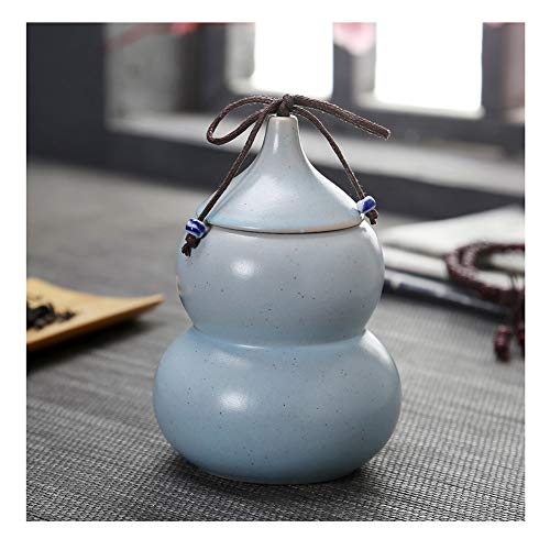 Funeral Urn Cremation Urns Burial Urns at Home for A Small Amount Human Ashes Gourd: Blue