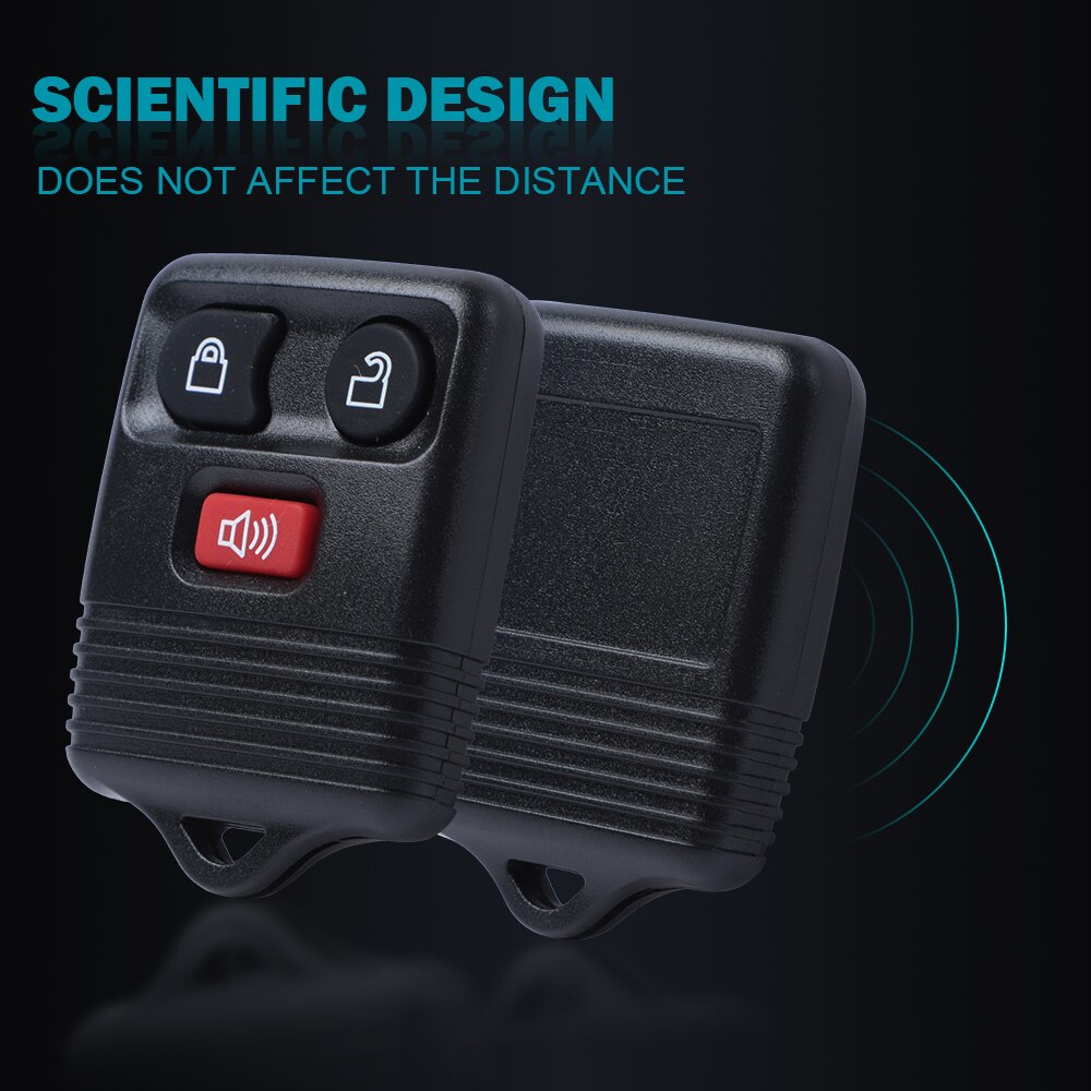 2 Stuks Auto Afstandsbediening Toetsen Keyless Entry Auto Remote Controlerende Montage Ford