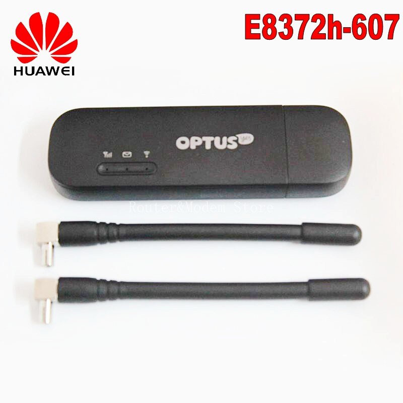 Huawei E8372h-607 with 4g antenna FDD-LTE Band 1(2100MHz) /3 (1800MHz) /7(2600Mhz)/8(900 MHz) /28(700Mhz) MiFi modem stick