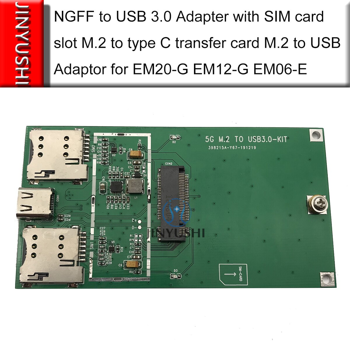 NGFF USB 3.0 adaptörü ile SIM kart yuvası M.2 C tipi transfer kartı M.2 için USB adaptörü EM20-G EM12-G EM06-E EM06-J EM06-E