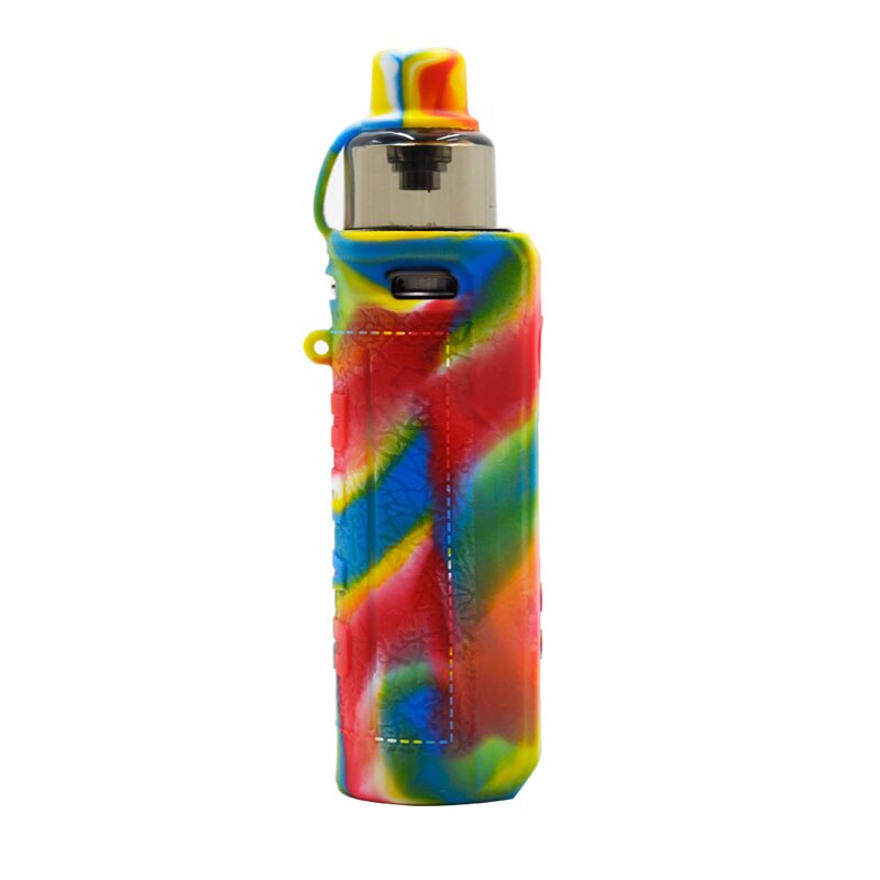 ziehen X Schutzhülle Silikon fallen abdeckung Haut aufkleber wickeln 510 Adapter Rba für Voopoo ziehen X Schote Bausatz: Regenbogen