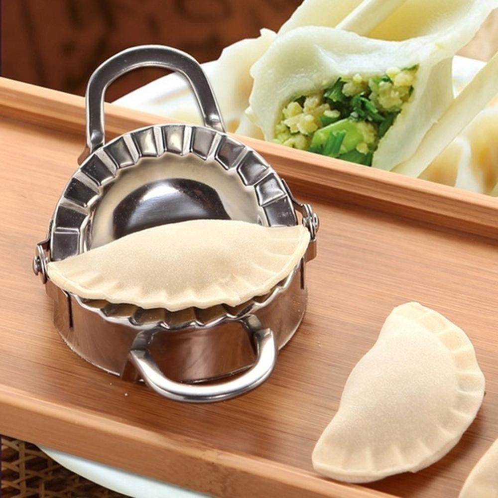 Rostfritt stål kock bakverk verktyg dumpling maker omslag deg jiaozi maker enhet ravioli skärare mögel lätt diy kök gadget