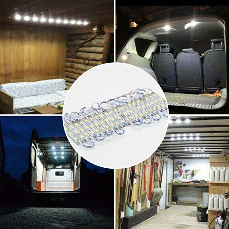 Kit d'éclairage intérieur de voiture, 12v, 60 Led, blanc, pour Van Sprinter Ducato, Lwb, Transit