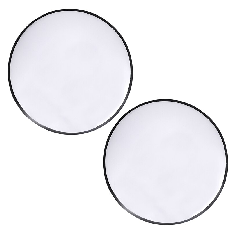 2X 30Cm Wide Angle Security Road Mirror Curved For Indoor Burglar Roadway Safety Traffic Signal Convex Mirror(Black): Default Title