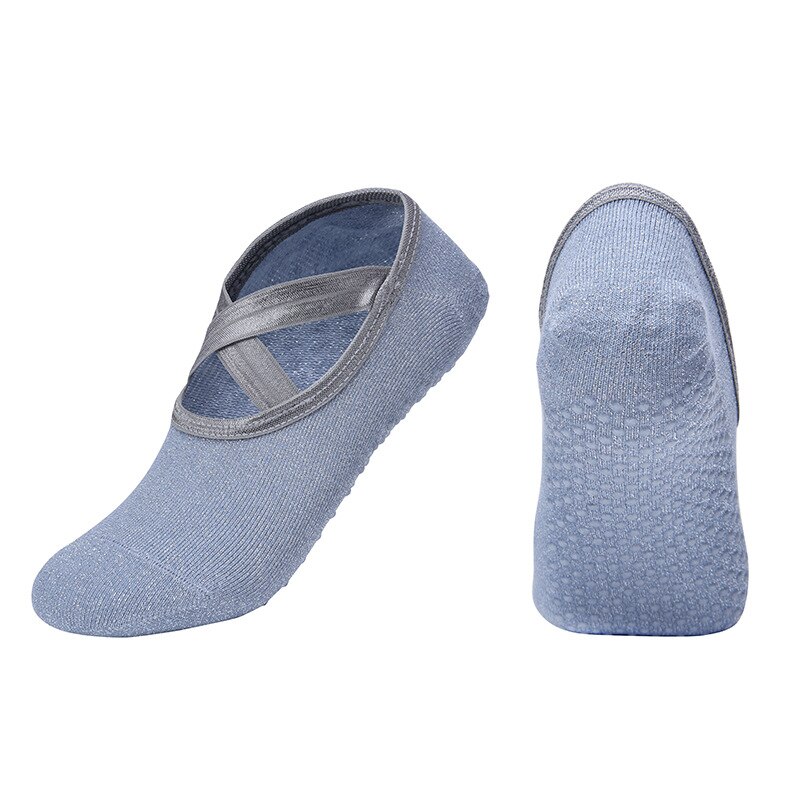 Neue Frauen Professionelle Yoga Socken Baumwolle Backless Anti Slip Atmungsaktive Dance Ballett Pilates Damen Sport Hausschuhe