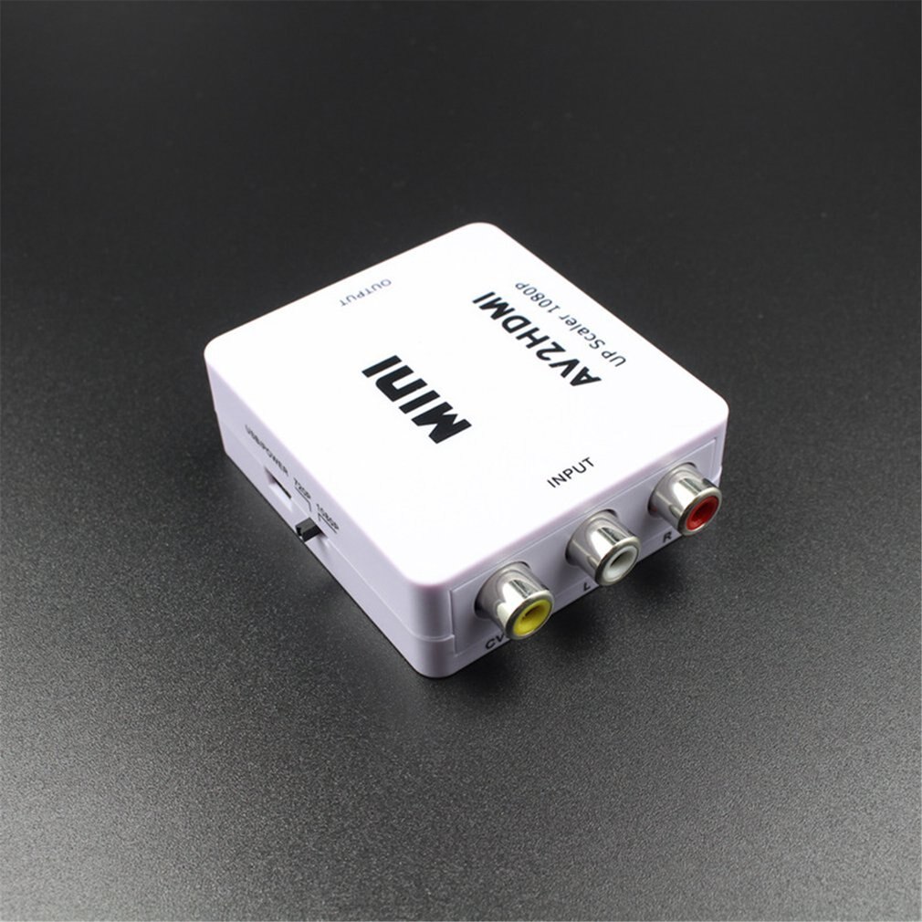 Av To Hdmi Hd Converter Av2Hdmi Composite Av Cvbs 3Rca To Hdmi 1080P Converter Adapter Video Upscaler Hd