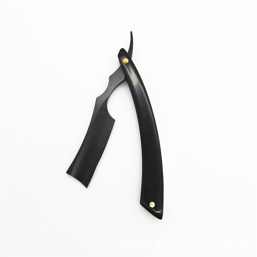 Cut Throat Straight Razor Wood Barber Razor Premium Single Blade Straight Edge Razor Beard Shaving Razor: PURPLE