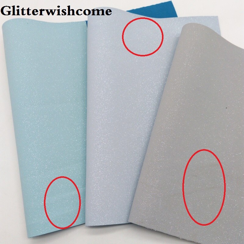 Glitterwishcome 30 x 134cm mini rulle vinyl til sløjfer ruskind glitter læder fabirc imiteret læder lagner til sløjfer , gm209