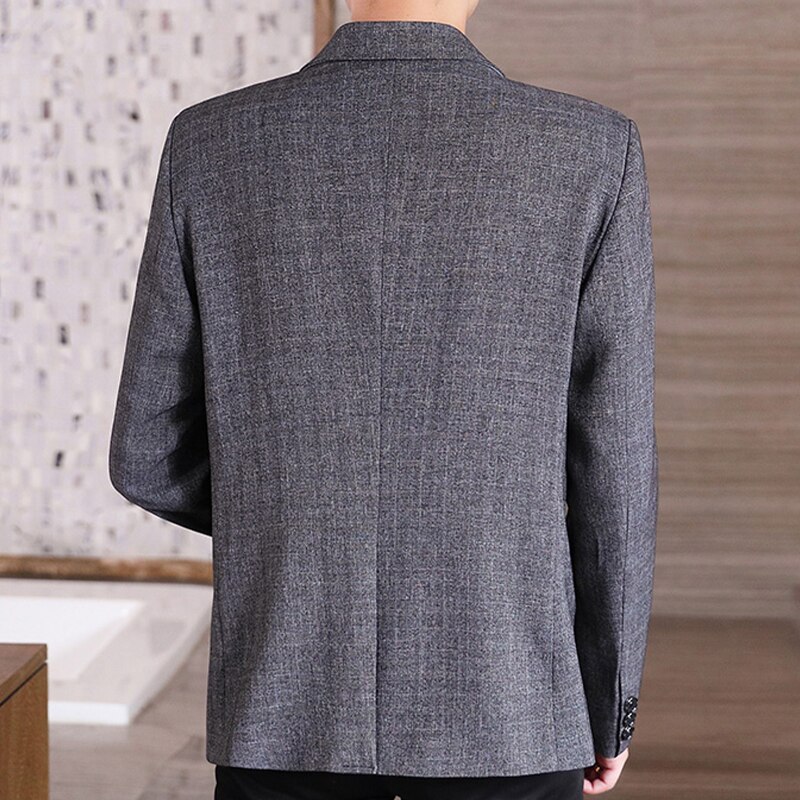 Costume pour homme, style coréen, Slim Fit, noir, veste d'affaires, bouton unique, manteau décontracté, haut, vêtements pour mari, printemps automne,