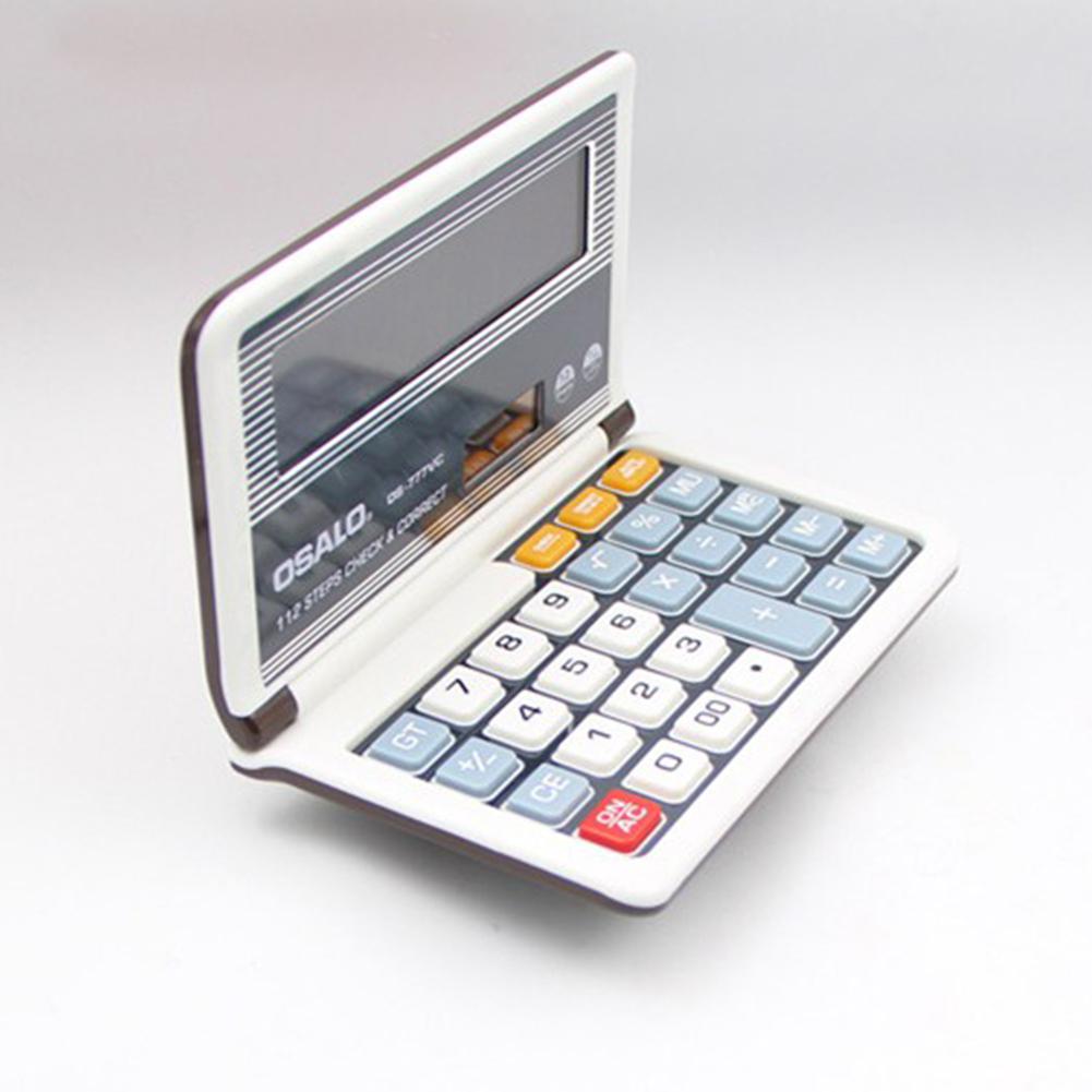 EastVita 12-Digit Display Solar Battery Dual Power Calculator Portable Foldable Basic Calculator r20