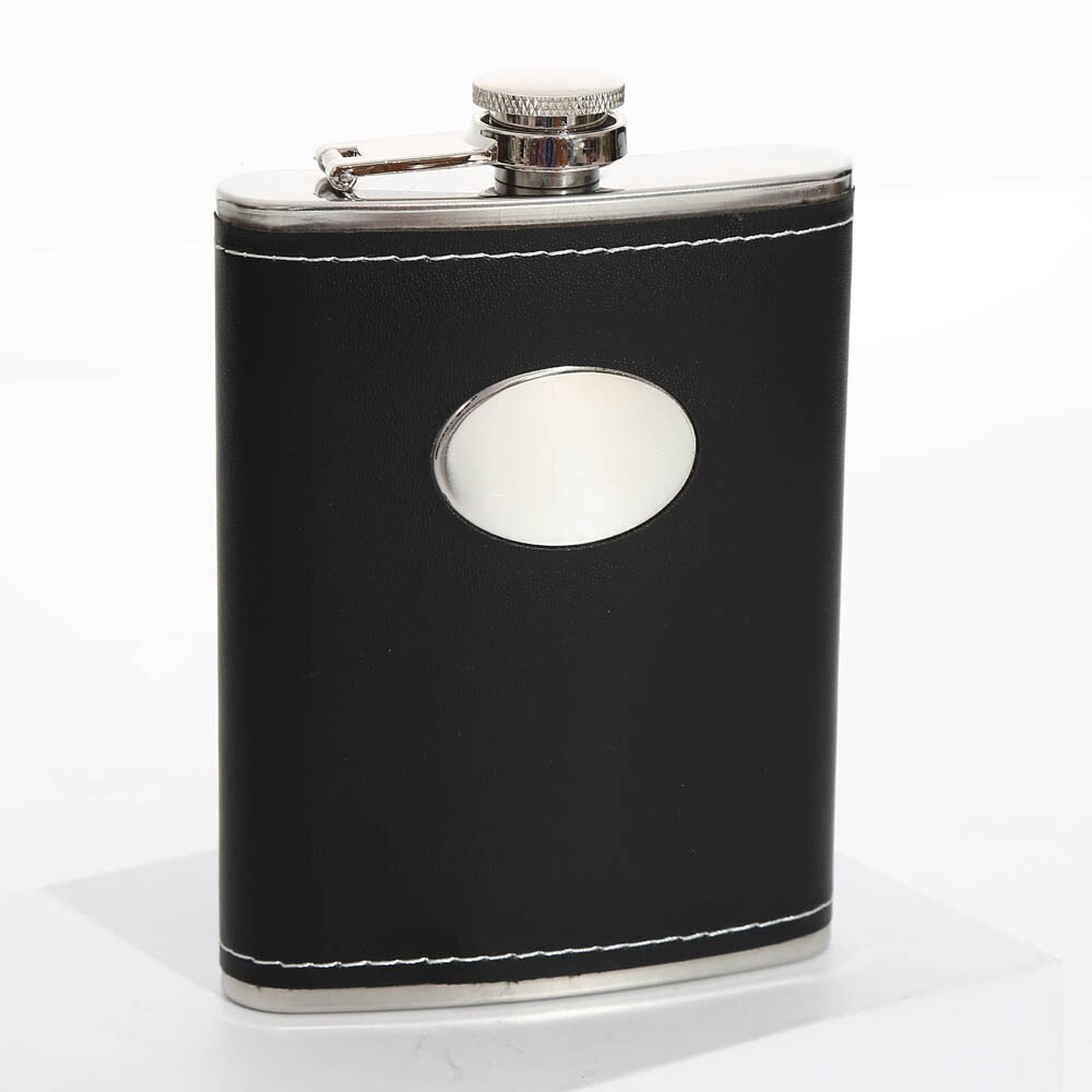 8oz hip flask stainless steel 304 with pu