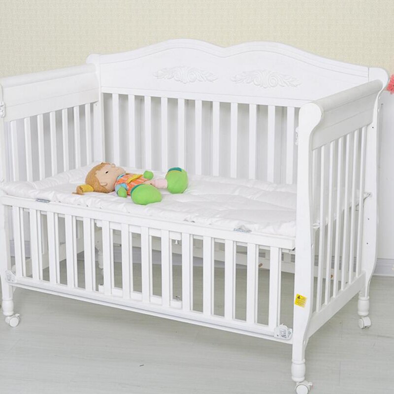 Barn täcke bomull bomull täcke kärna sängkläder ren vit spjälsäng spjälsäng täcken sängkläder andas mjuk bwz 010