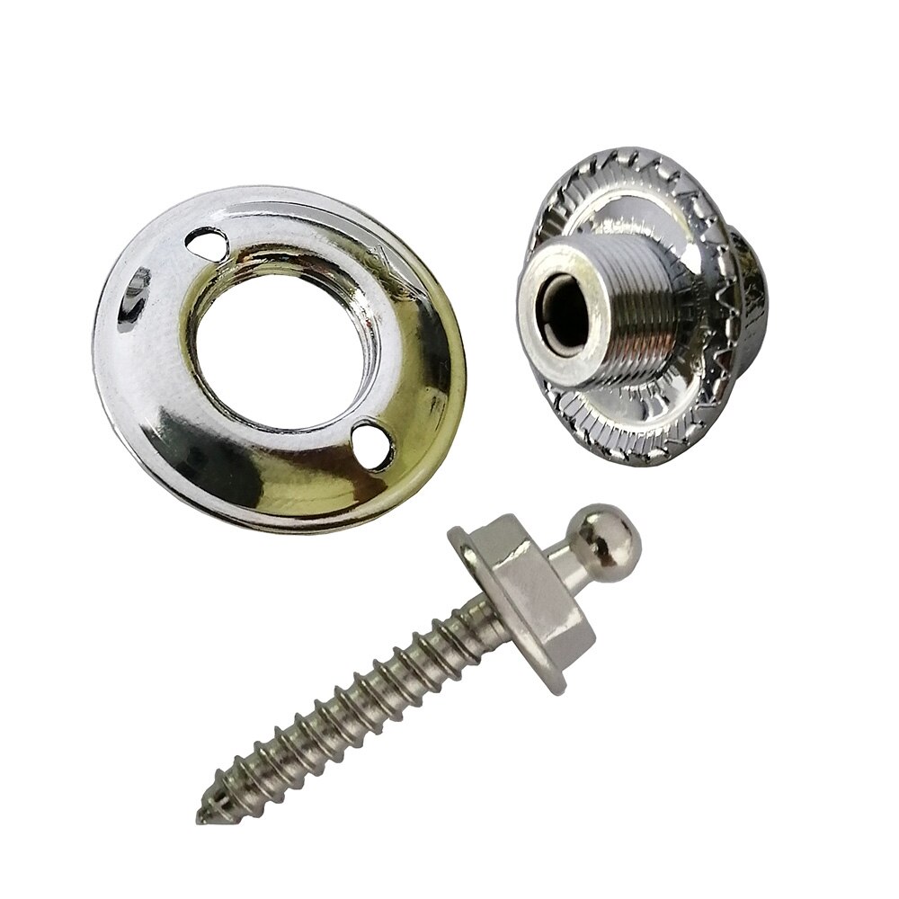 2 Sets Guitar Strap Lock Round Head Pins Screw For All Acoustic Electric Bass Guitar Strap Easy Fix/Remove Screw Accessories