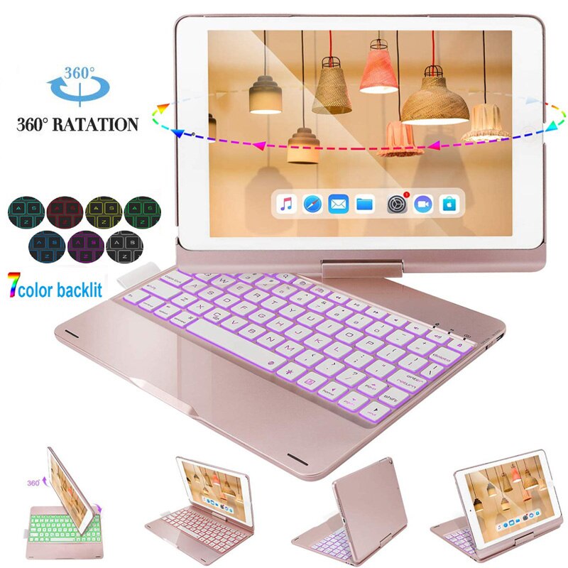 Retroiluminada Bluetooth funda para teclado para iPad 9,7 10,2 5th 6th 7th generación para apple iPad aire 1 2 3 Pro 10,5 11 20