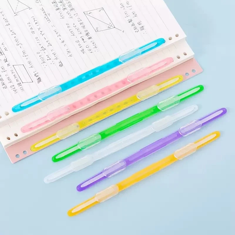 5/10 Stuks Bindclips Strip Kawaii 2 Gaatjes Losse Bladclips A4 Papieren Bevestigingen Diy Plakboek Bestand Map Notebook Accessoires