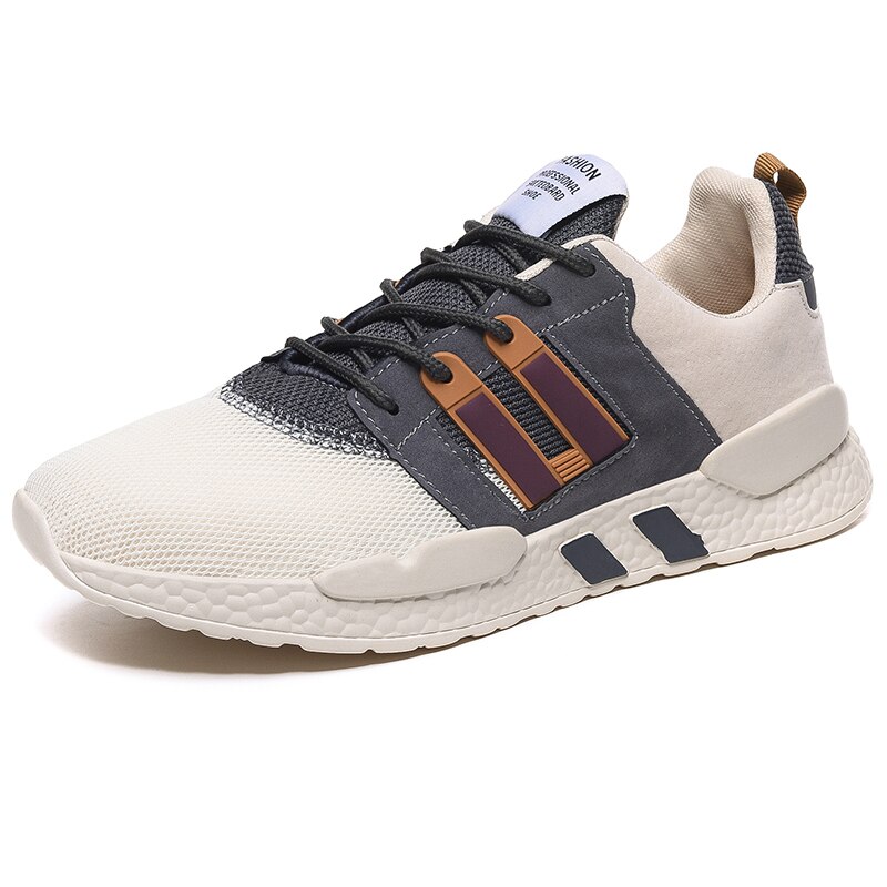 Big Size Waar Sneakers Mode Mannen Casual Schoenen Voor Mannen Sneakers Mesh Air Sok Schoen Slip-On Mannen Lopen sneakers Zomer: Beige / 10