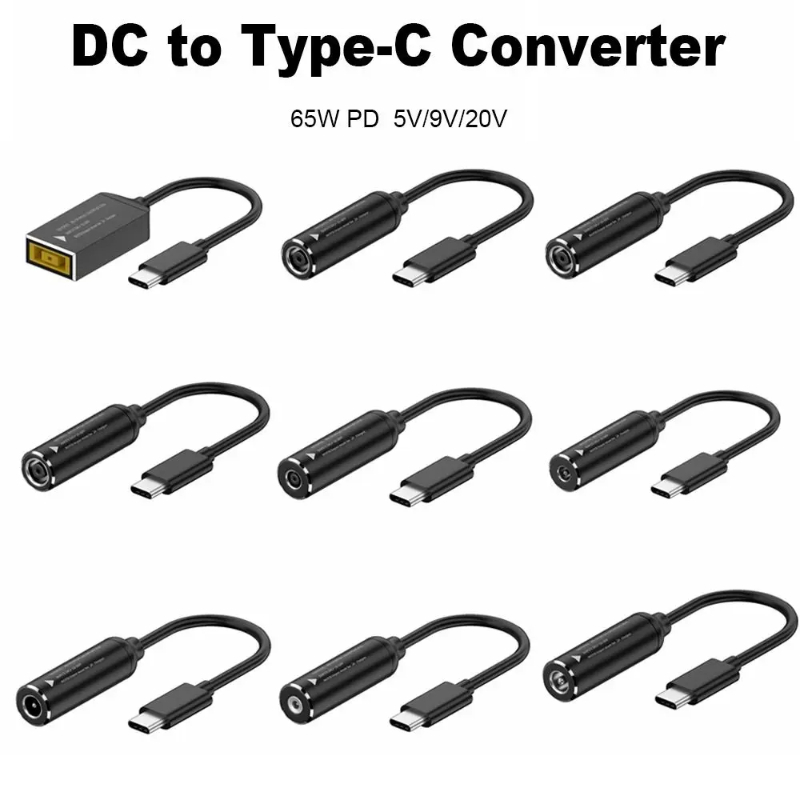 Dc Power To Type-C Opladen Pd 65W Geschikt Voor Dc Female Naar C Mannelijke Adapter Dc Naar Type-C Adapter Kabel Dc Naar Ype-C Oplader Draad