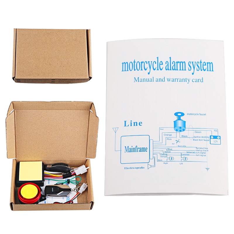 Urbanroad 1 Set 12 V Motorfiets Anti-diefstal Alarmsysteem Scooter Bike ATV Anti-diefstal Alarm Afstandsbediening Start