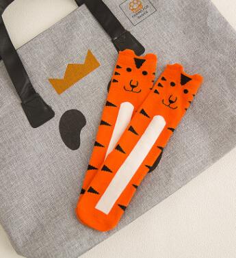Mädchen Socken knie hohe Kinder Baby Nette bär panda druck Baumwolle Socken bein wärmt herbst tuch junge knie socke kleinkind socke: Tiger