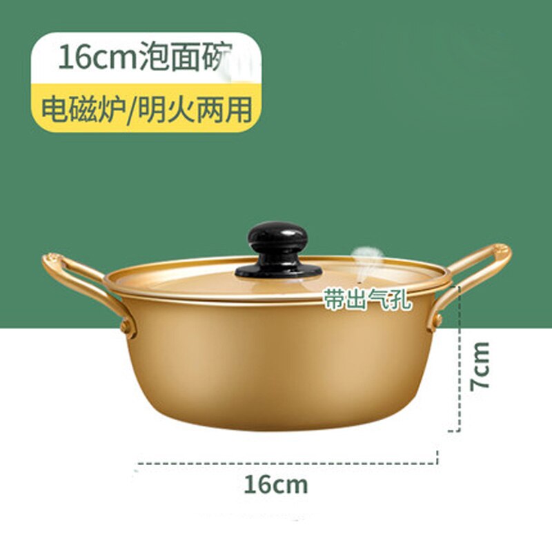 Gouden Koreaanse ramen pot roestvrijstalen noedel pot