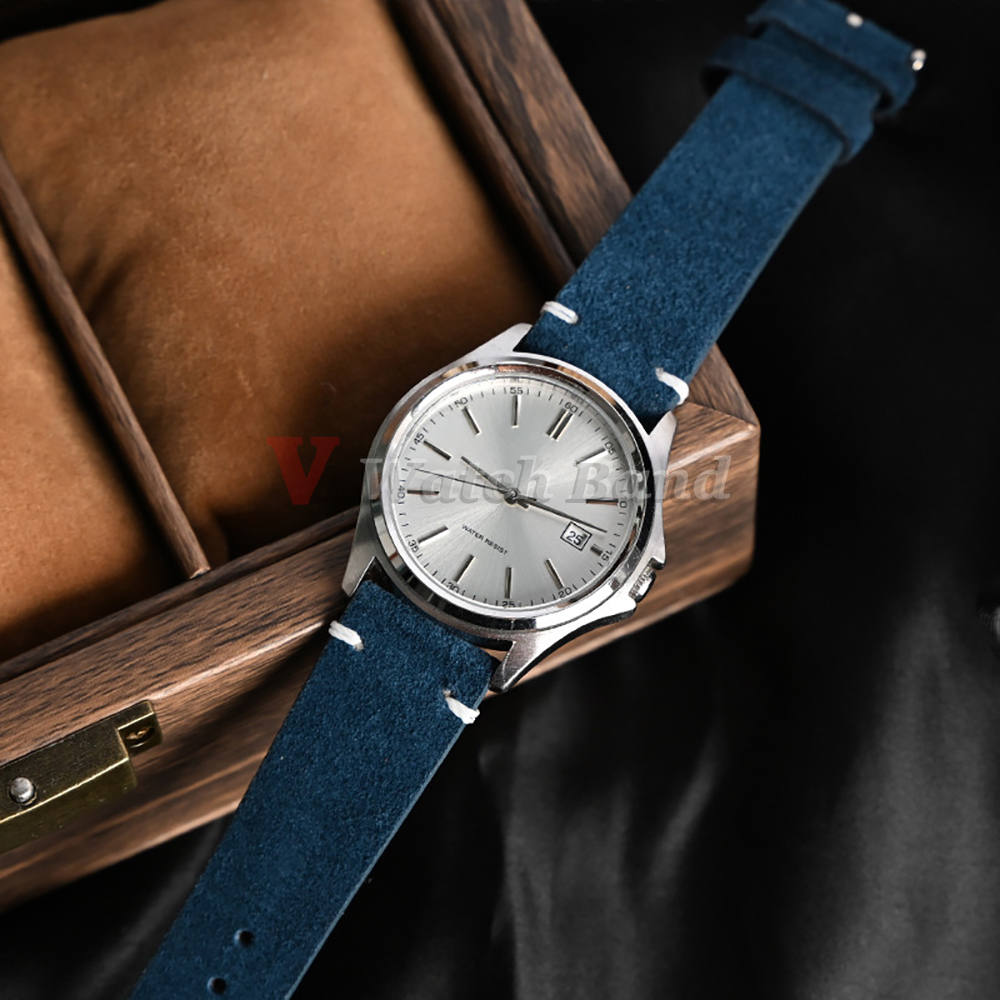 Correa de ante suave de liberación rápida, pulsera de 14mm, 16mm y 18mm, correas de reloj marrones de 20mm y 22mm, pulsera de piel de becerro, accesorios para mujeres y hombres