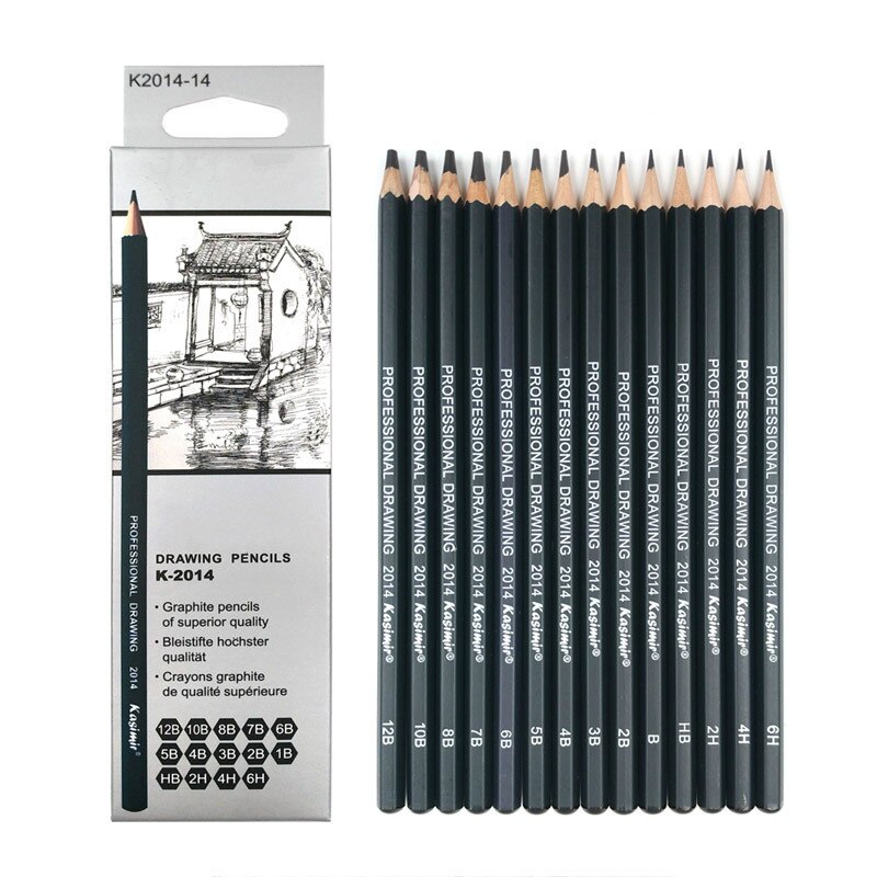 Lld Schets Tekening Potlood Set 1B 2B 3B 4B 5B 6B 7B 8B 10B 12B Hb 2H 4H 6H Veertien Verschillende Soort Potloden In Doos