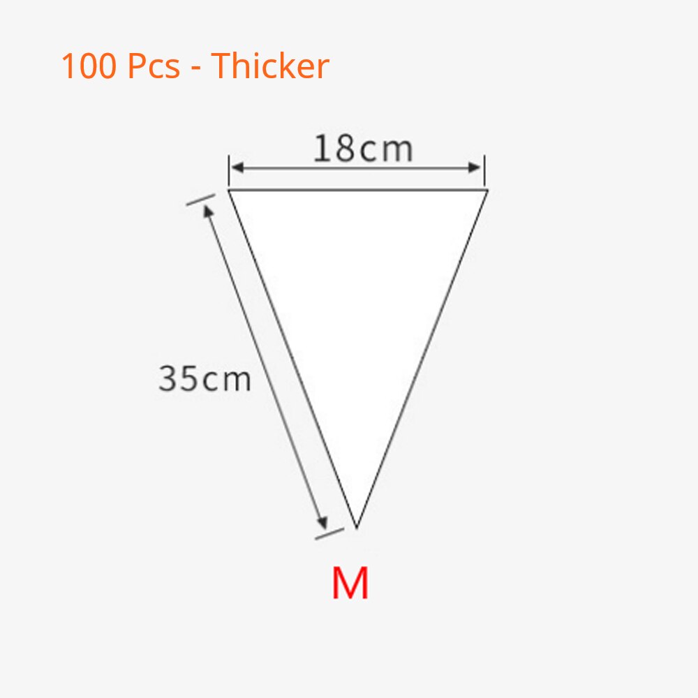 20/100Pcs Gebak Zakken Taart Decoratie Keuken Icing Voedsel Voorbereiding Zakken Cup Cake Piping Gereedschap Voor bakken Dikker: 100Pcs Thicker M