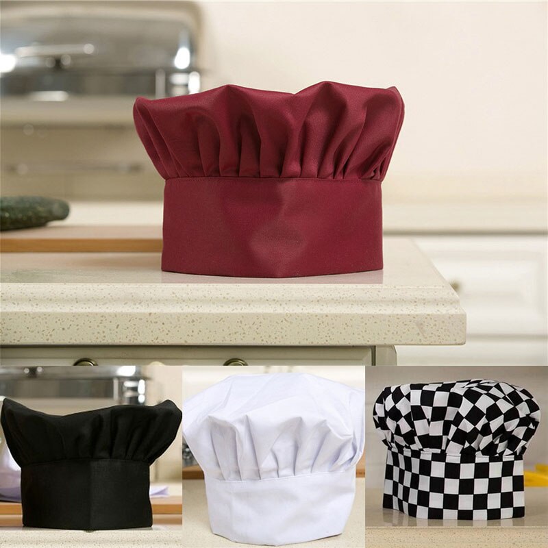 1 PC Nuovo E Confortevole Cuoco Regolabile Uomini Cucina Baker Chef Tappo Elastico Cappello di Ristorazione