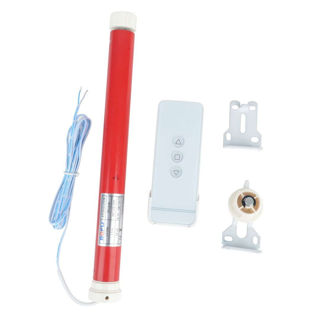 DC 12V DIY Electric Roller Blind Shade Tubular Motor Kit with Remote Controller For Home Curtain Accessories Part