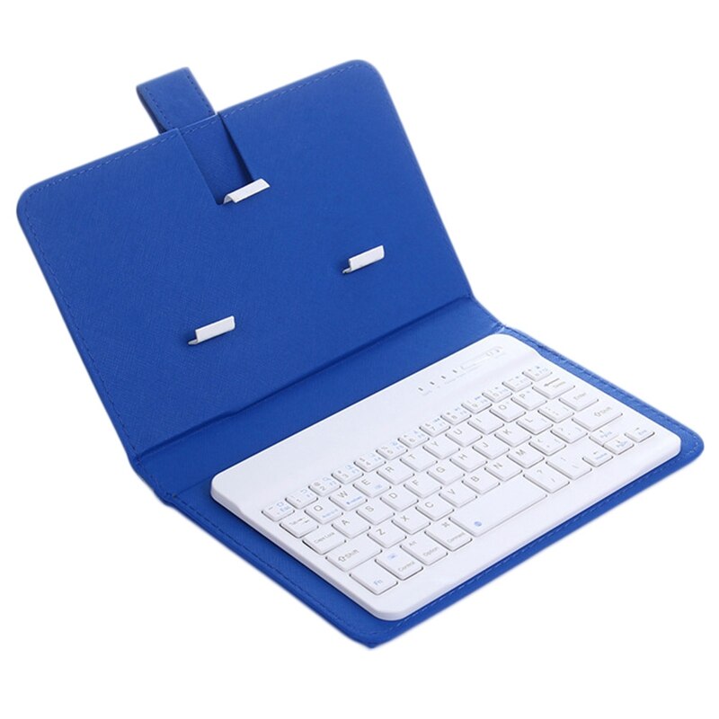 Draagbare bluetooth-toetsenbordhoes voor mobiele telefoon, draadloos toetsenbord van pu-leer, beschermhoes voor 4.5 inch en -6.8 inch smartphones