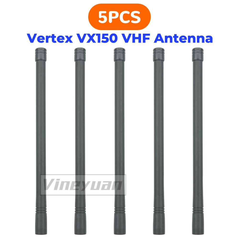 Antena estándar de núcleo de cobre de alta ganancia VHF 136-174MHz para Radios Vertex, VX-160, VX-180, VX-231, walkie-talkie, paquete de 5