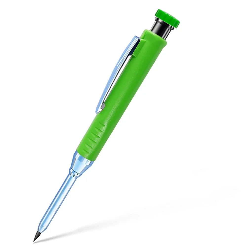 Solid Carpenter Mechanical Pencil For Woodworking Long Head Detachable Dual use Pen Pencil With Sharpener Stationery Supplies: Light Grey
