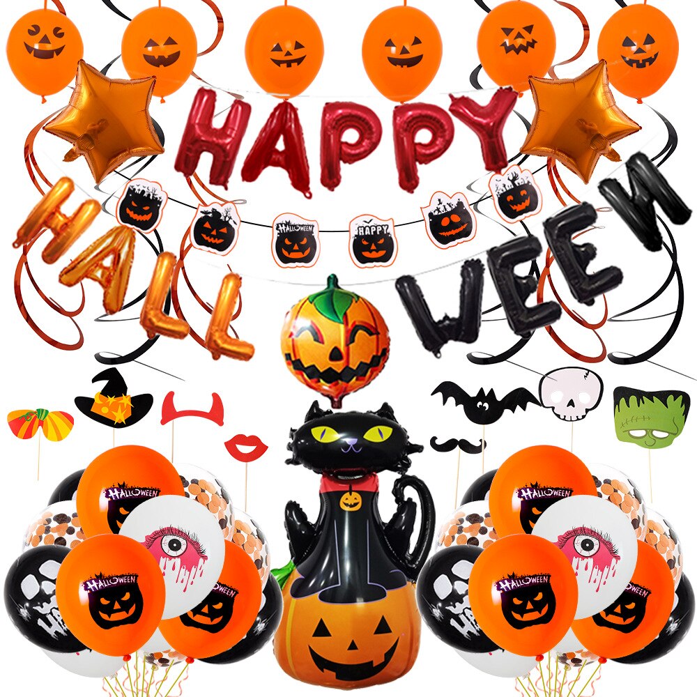 Foil Balloons Birthday Party All Saints' Day Halloween Day Decoration Kids Adult Ball Wedding party Decor
