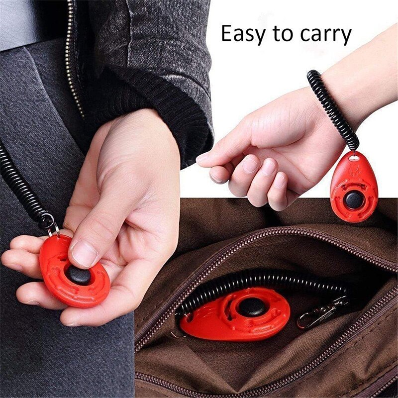 Pet Dog Training Clicker with Wrist Strap Dog Pet Training Clicker For Cats Puppy Birds Horses Behavioral Training Accessory